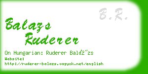 balazs ruderer business card